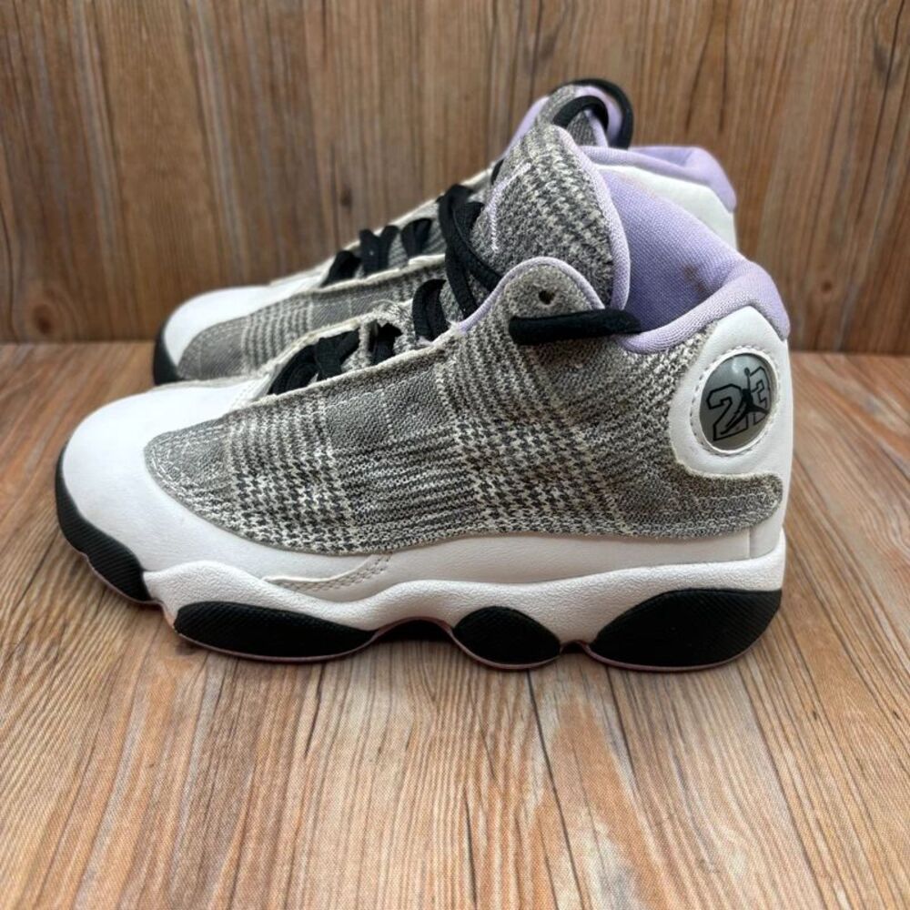 Nike Air Jordan 13 Retro Preschool PS Houndstooth Kids Black Lilac-White 12C - Picture 3 of 8